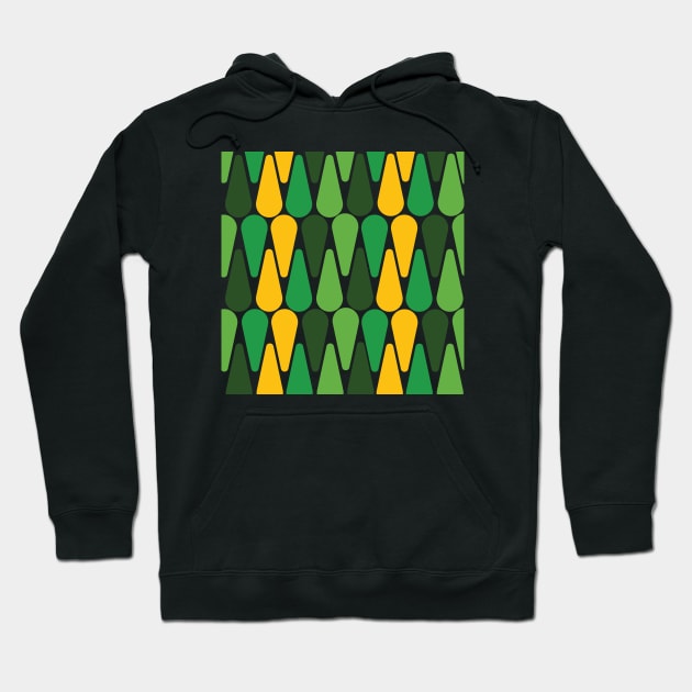 Green Patterns Hoodie by Art by Ergate